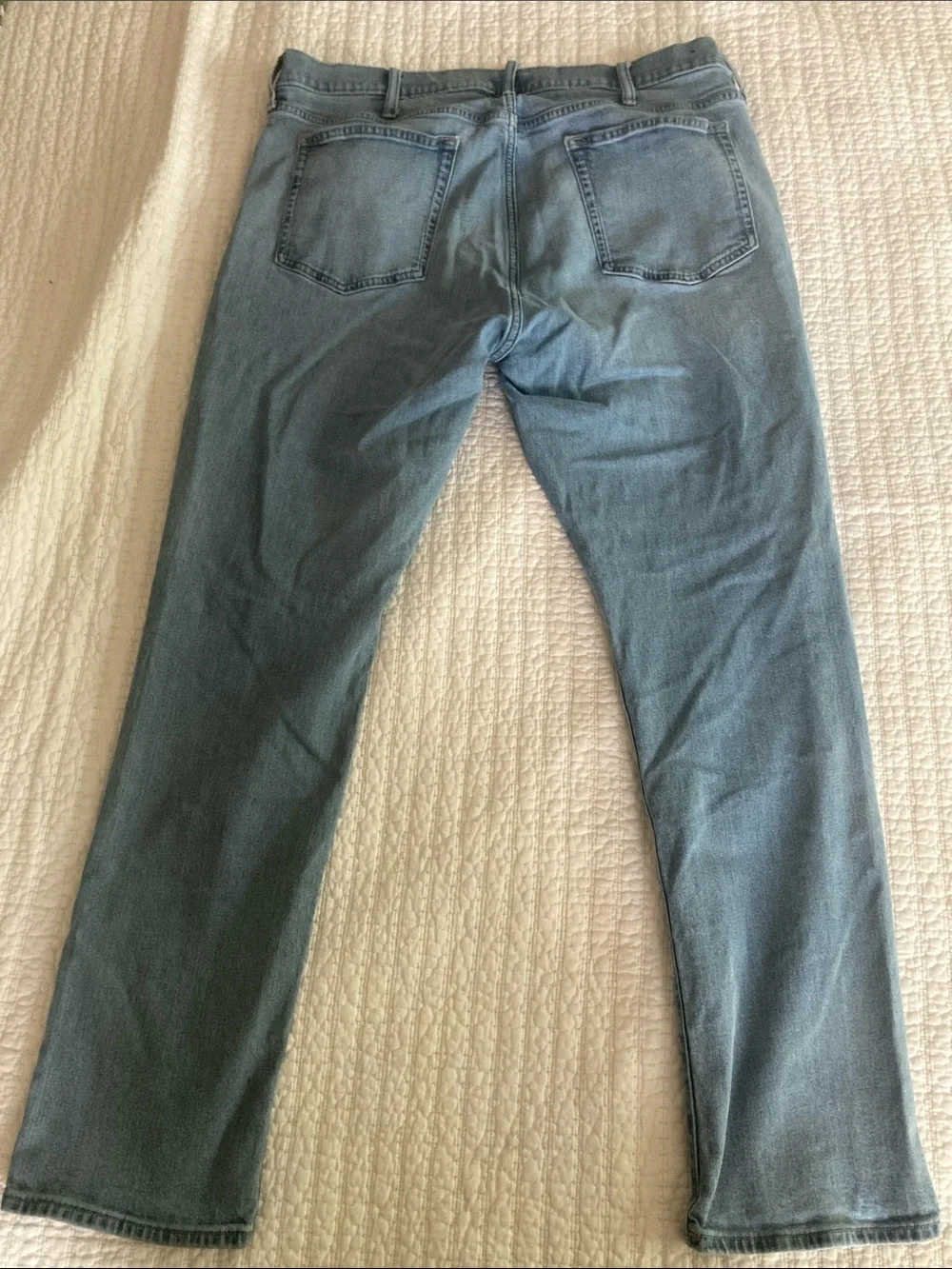 J. Crew Men's Athletic Slim Straight Jeans in Light Blue Wash